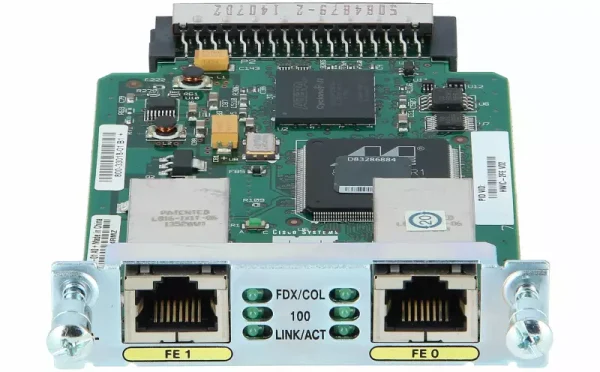 hwic-2fe-2 ماژول شبکه HWIC-2FE سیسکو,ماژول سیسکو,ماژول HWIC,ماژول روتر سیسکو,ماژول روتر سریال,ماژول سیسکو HWIC-2FE