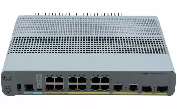 سوئیچ سیسکو WS-C3560CX-12PD-S,خرید سوئیچ WS-C3560CX-12PD-S,قیمت سوئیچ سیسکو WS-C3560CX-12PD-S,سوئیچ Cisco WS-C3560CX-12PD-S,سوئیچ 12 پورت PoE+ سیسکو,سوئیچ کامپکت سیسکو WS-C3560CX-12PD-S,سوئیچ 10G SFP Plus سیسکو,Cisco Catalyst 3560CX-12PD-S,سوئیچ IP Base سیسکو WS-C3560CX-12PD-S,خرید Catalyst 3560CX-12PD-S